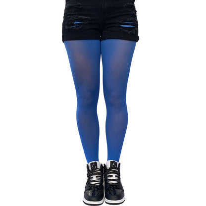 Blue Opaque Tights for Women image 2