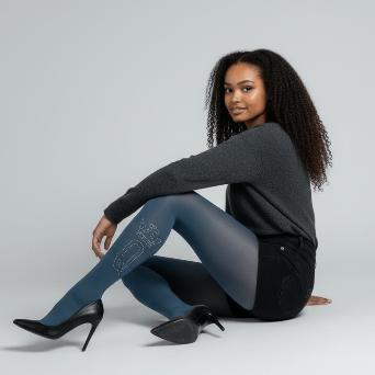 Crown Queen rhinestone tights for women malka-chic