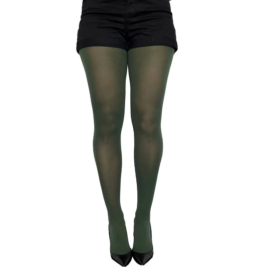 Forest Green Opaque Tights for All Women image 0