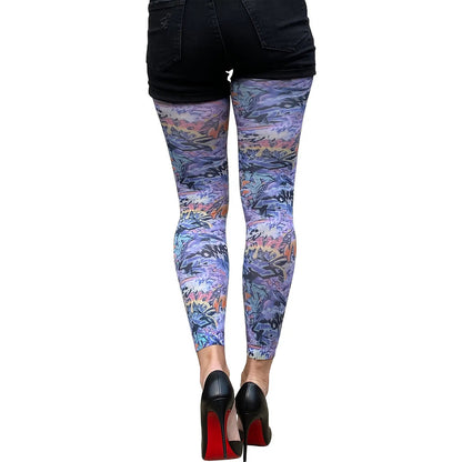 Malka Chic urban art tights with bold graphic design for expressive outfits