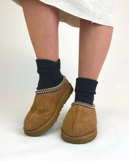 Graphite gray ankle socks for women made from ultra-soft knit fabric by Malka Chic