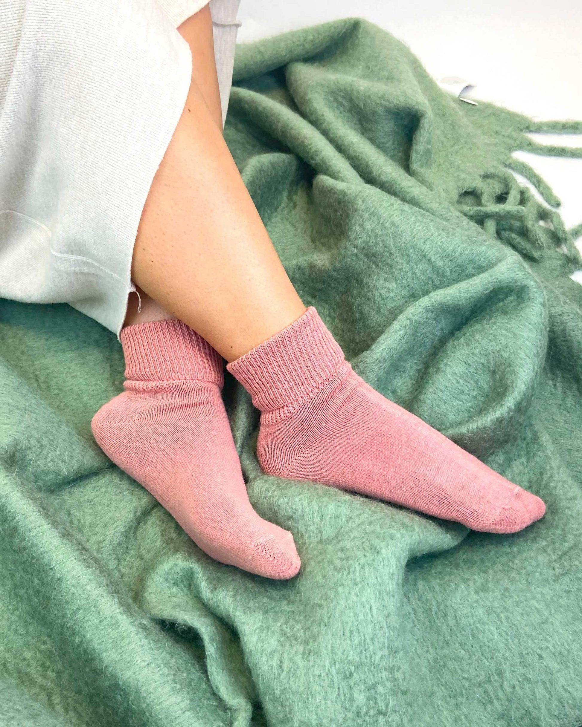 Cozy soft pink comfort socks for women perfect for lounging and casual wear