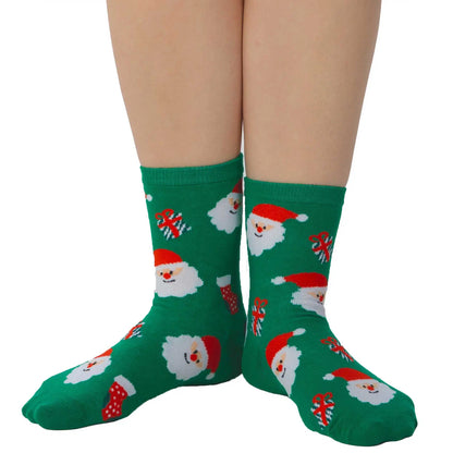 Green Santa Socks For Women image 2