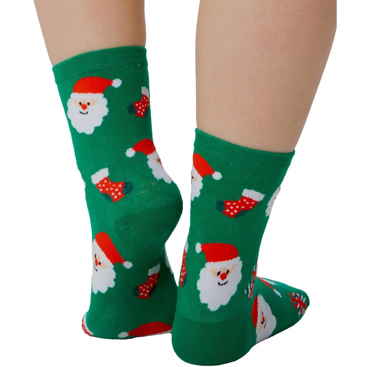 Green Santa Socks For Women image 1