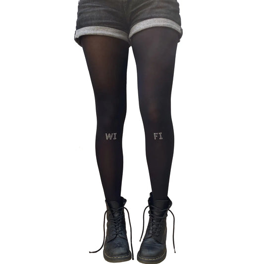 Black Studded Tights Silver WI FI image 0