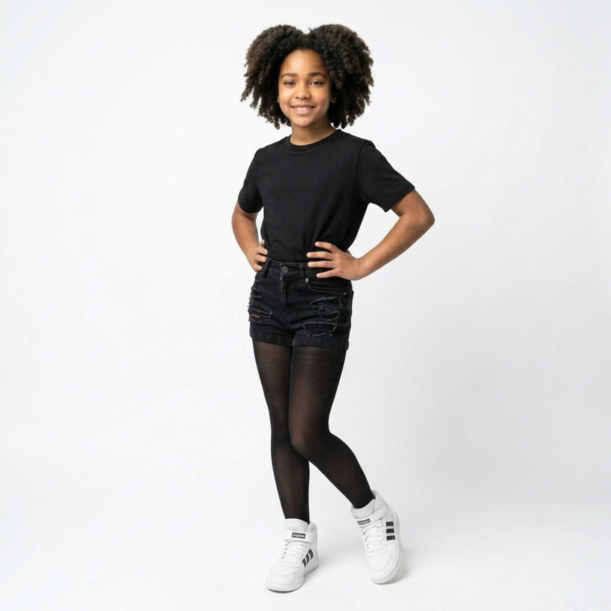 50 denier girls tights in solid color – soft everyday tights for kids
