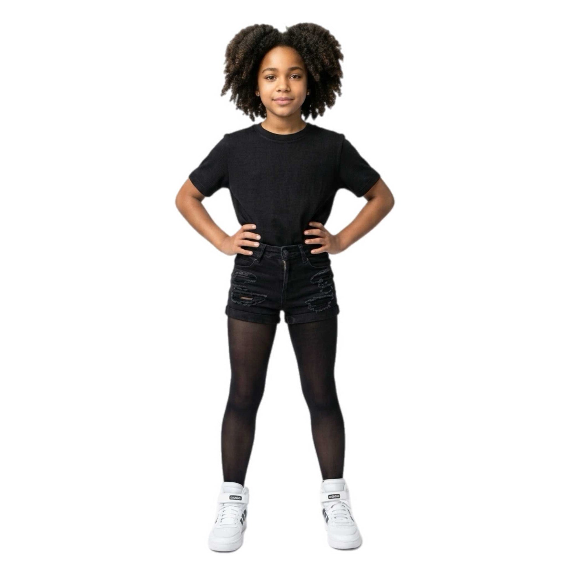 50 denier girls tights in solid color – soft everyday tights for kids 3