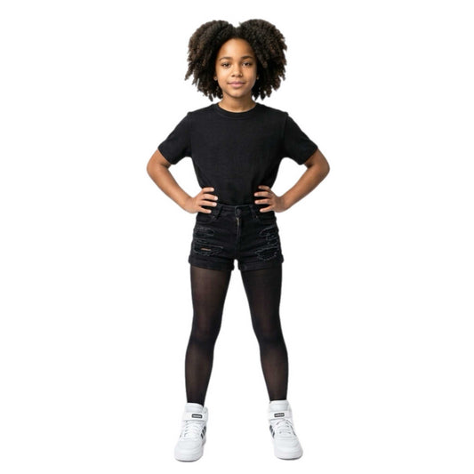50 denier girls tights in solid color – soft everyday tights for kids 3