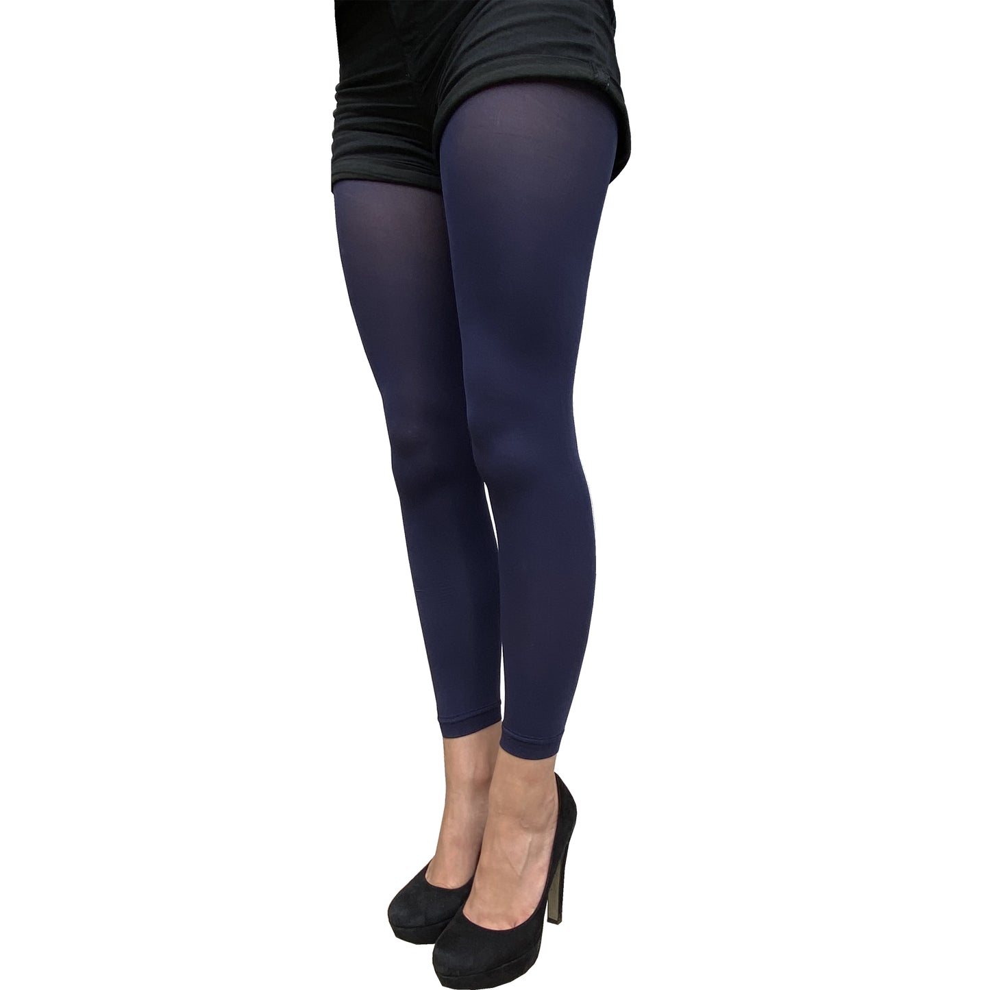 Malka Chic navy footless tights 50 denier for elegant everyday outfits