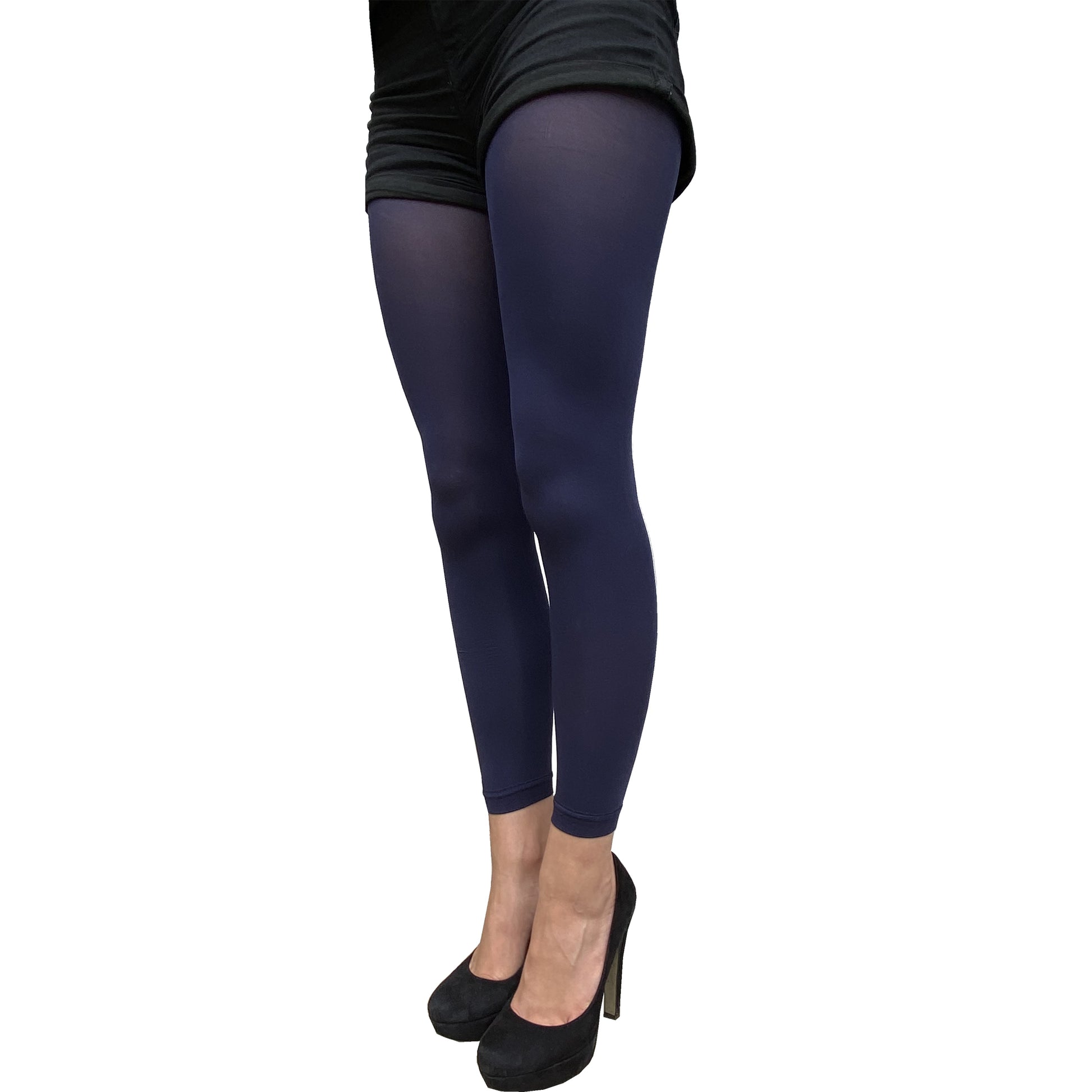 Malka Chic navy footless tights 50 denier for elegant everyday outfits