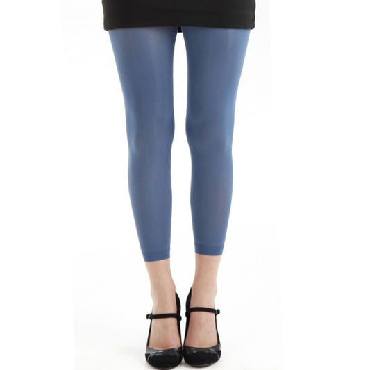 Denim opaque footless tights for women – denim look tights