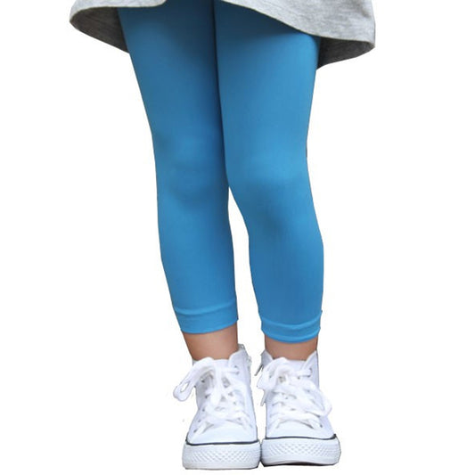 Blue footless tights for toddler girls – soft kids tights