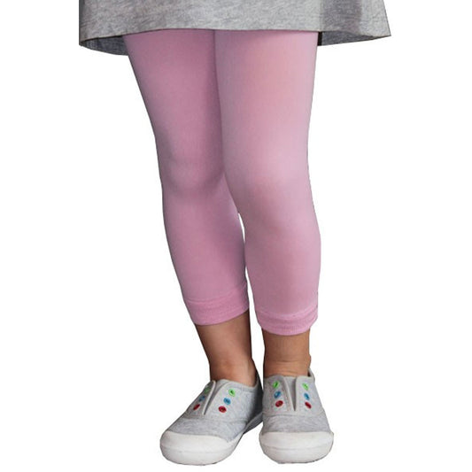 Pink footless tights for toddler girls – soft kids tights