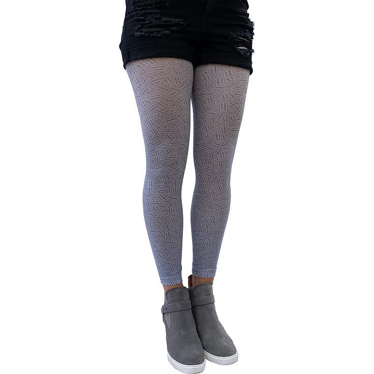 Inspirational message tights by Malka Chic with bold typography design