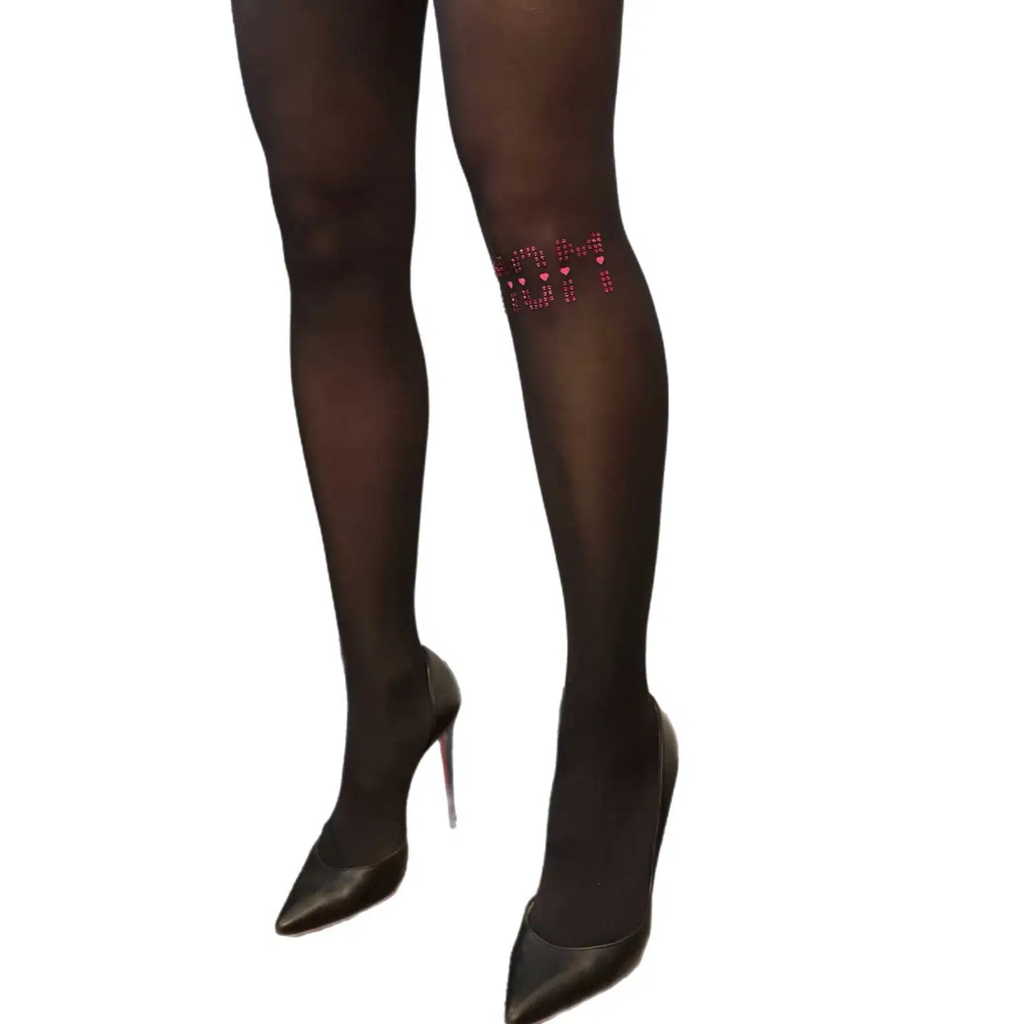 Mother’s Day rhinestone tights by Malka Chic with decorative crystal design