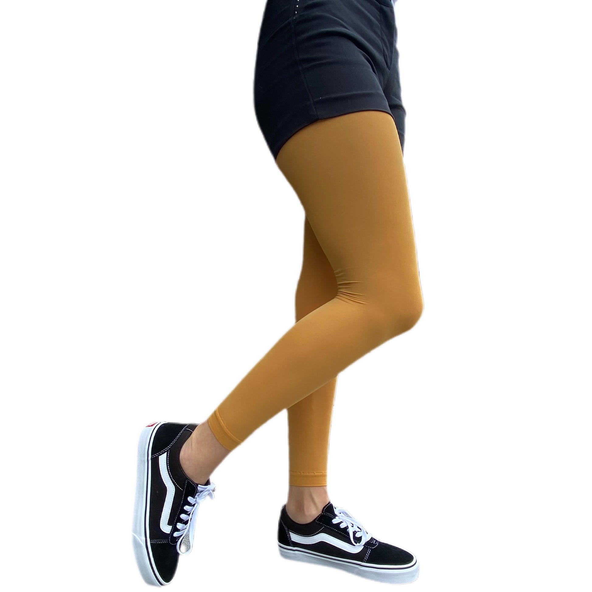 Malka Chic mustard footless tights 50 denier for trendy everyday outfits
