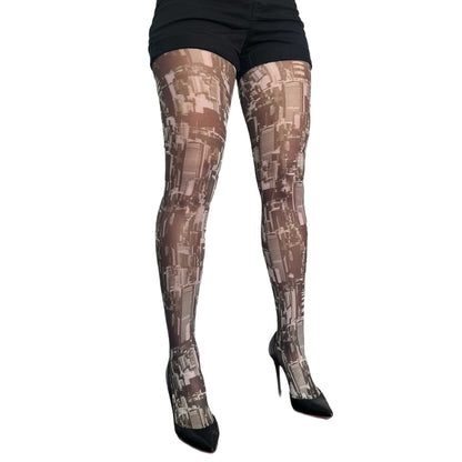 Our New York City Patterned Tights for Women will make your outfit stand out sold at Malka Chic