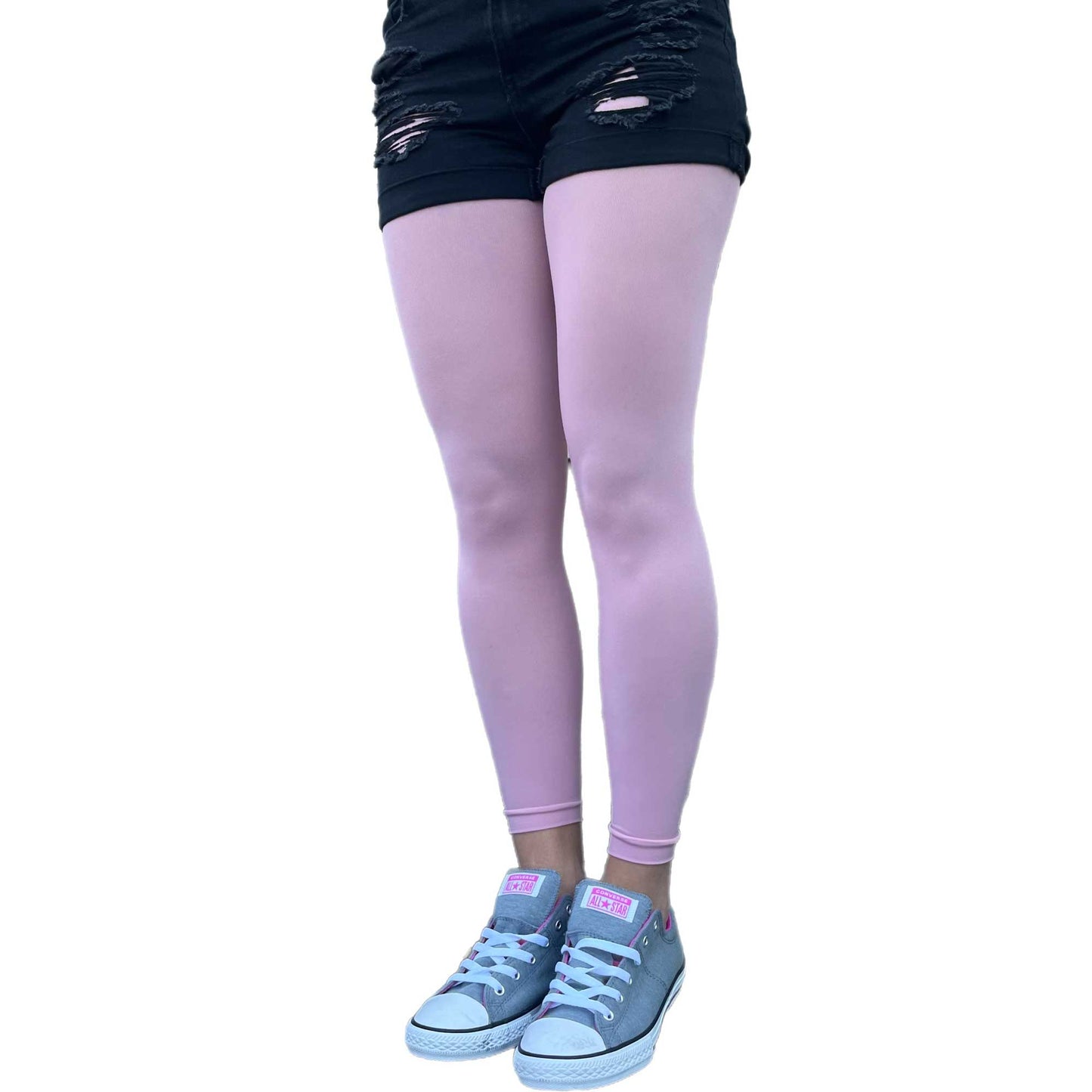 Malka Chic pastel pink footless tights 50 denier, smooth and comfortable hosiery