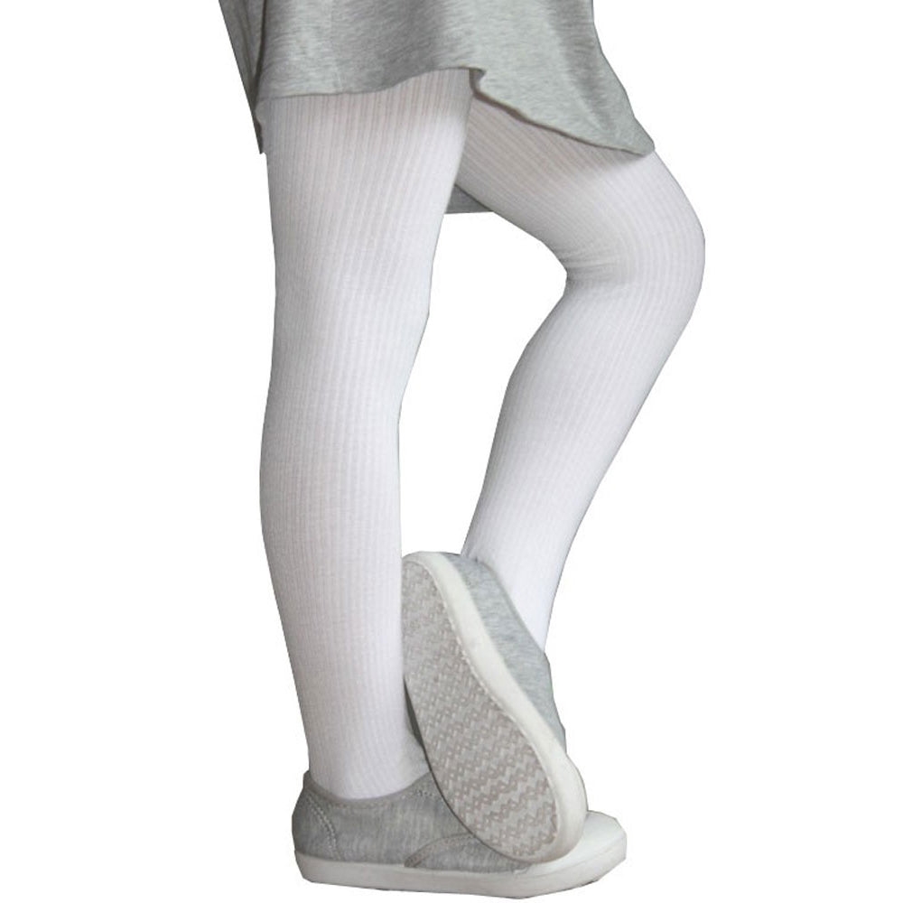 Bring comfort and color to your little one’s wardrobe with our White Ribbed Tights for Girls