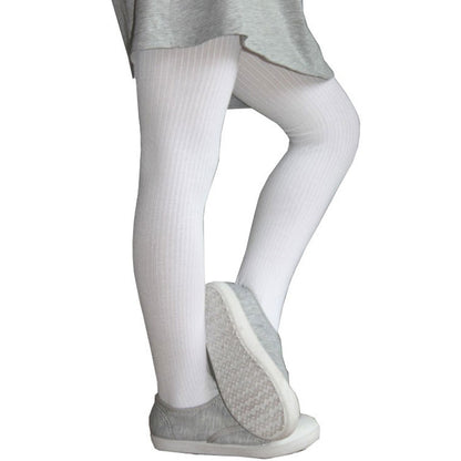 Bring comfort and color to your little one’s wardrobe with our White Ribbed Tights for Girls
