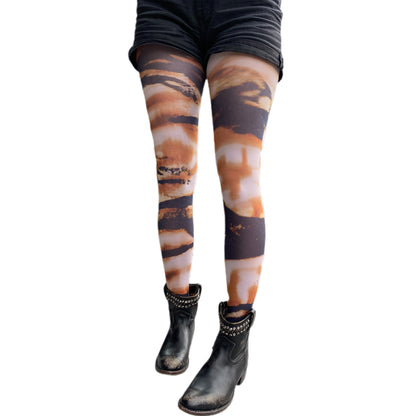 Malka Chic wild tiger patterned tights with fierce animal design for stylish and standout outfits.