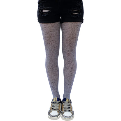 Inspirational message tights by Malka Chic with bold typography design