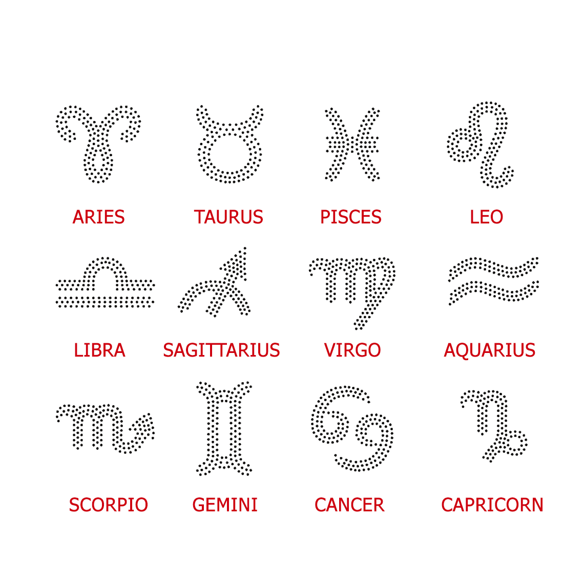 Rhinestone zodiac patterned tights by Malka Chic for bold and unique outfits